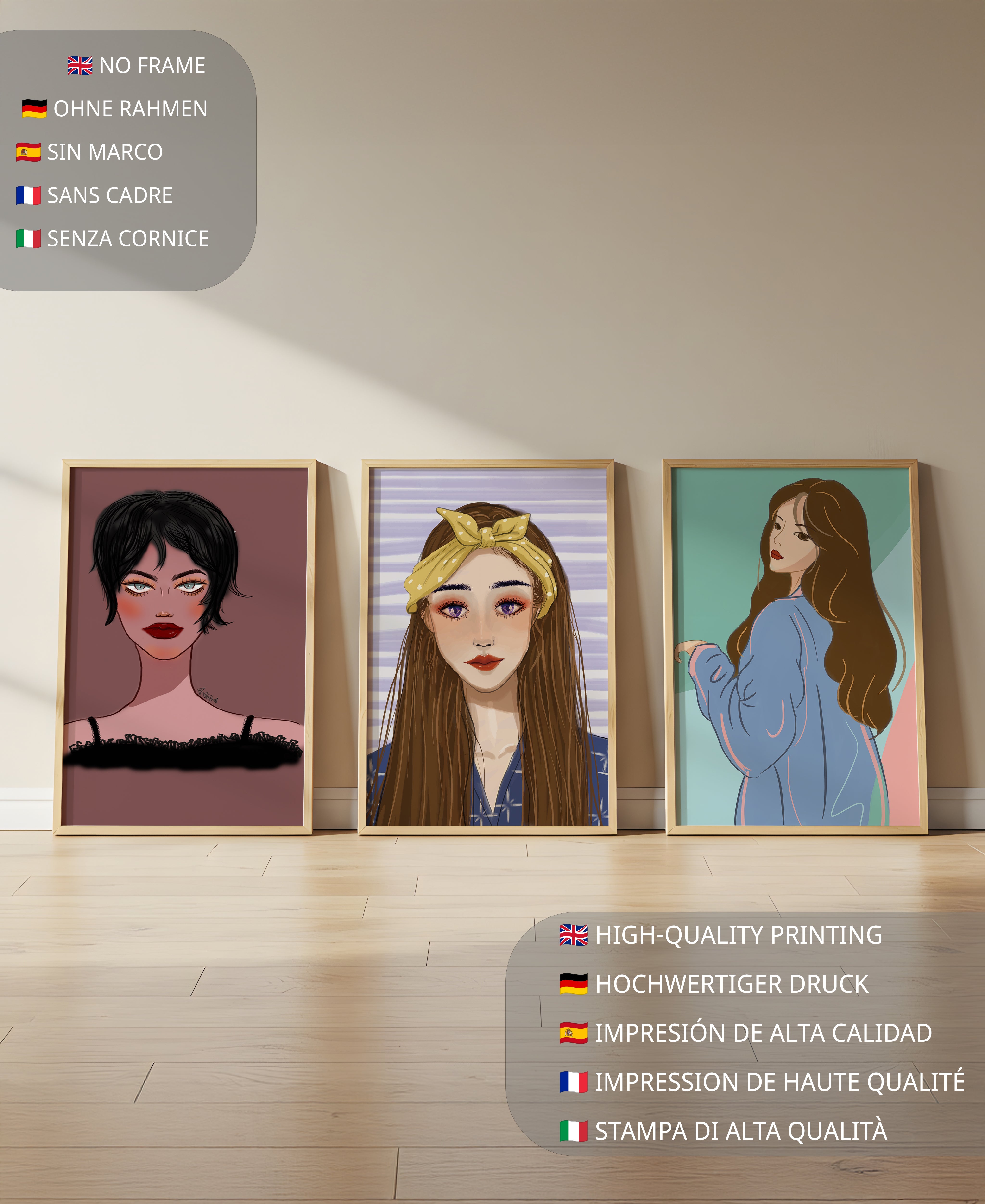 Retratos Modernos de Mujeres con Estilo Artístico