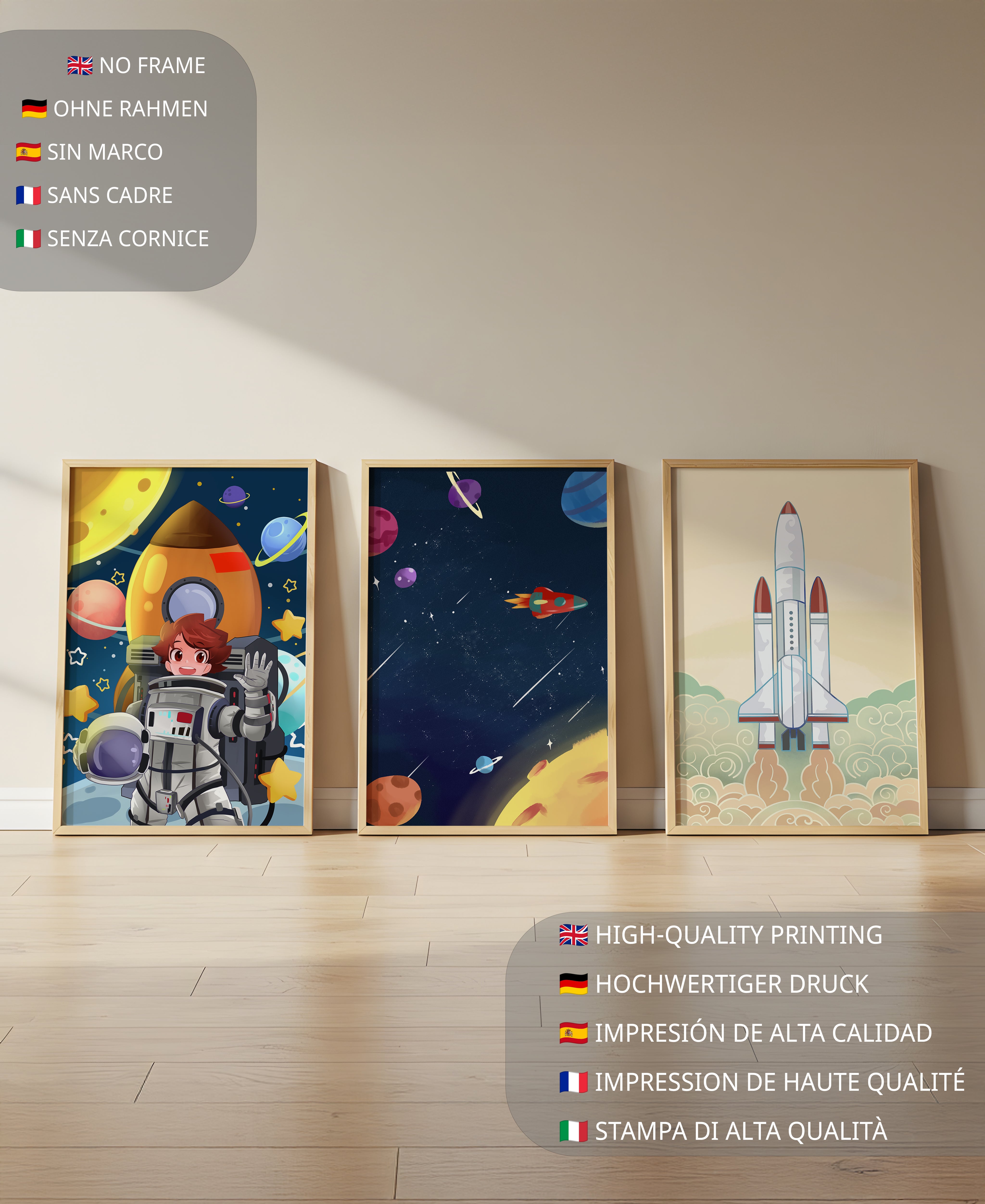 Astronautas y Naves Espaciales en Ilustraciones Modernas