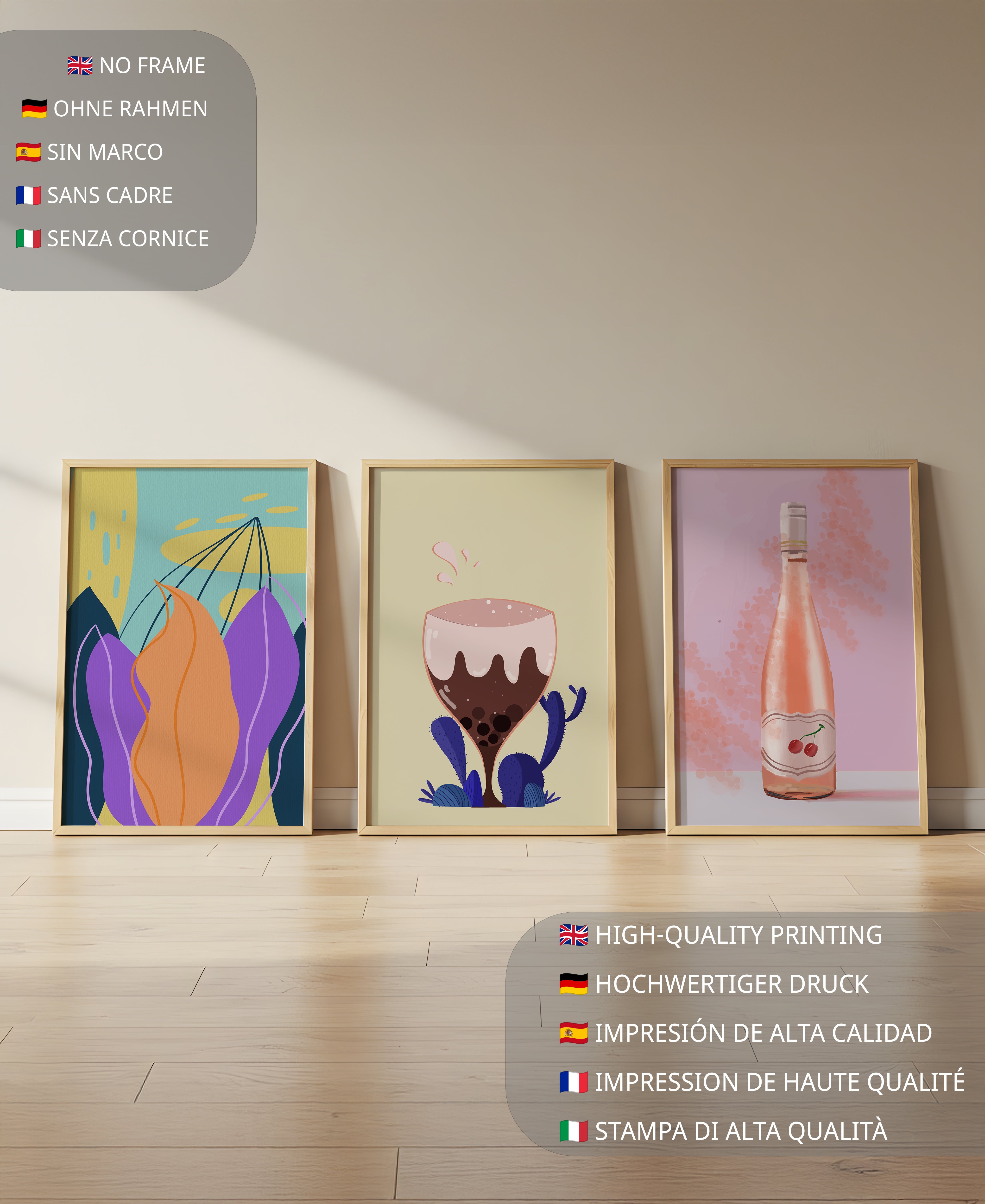 Images colorées et modernes en exposition