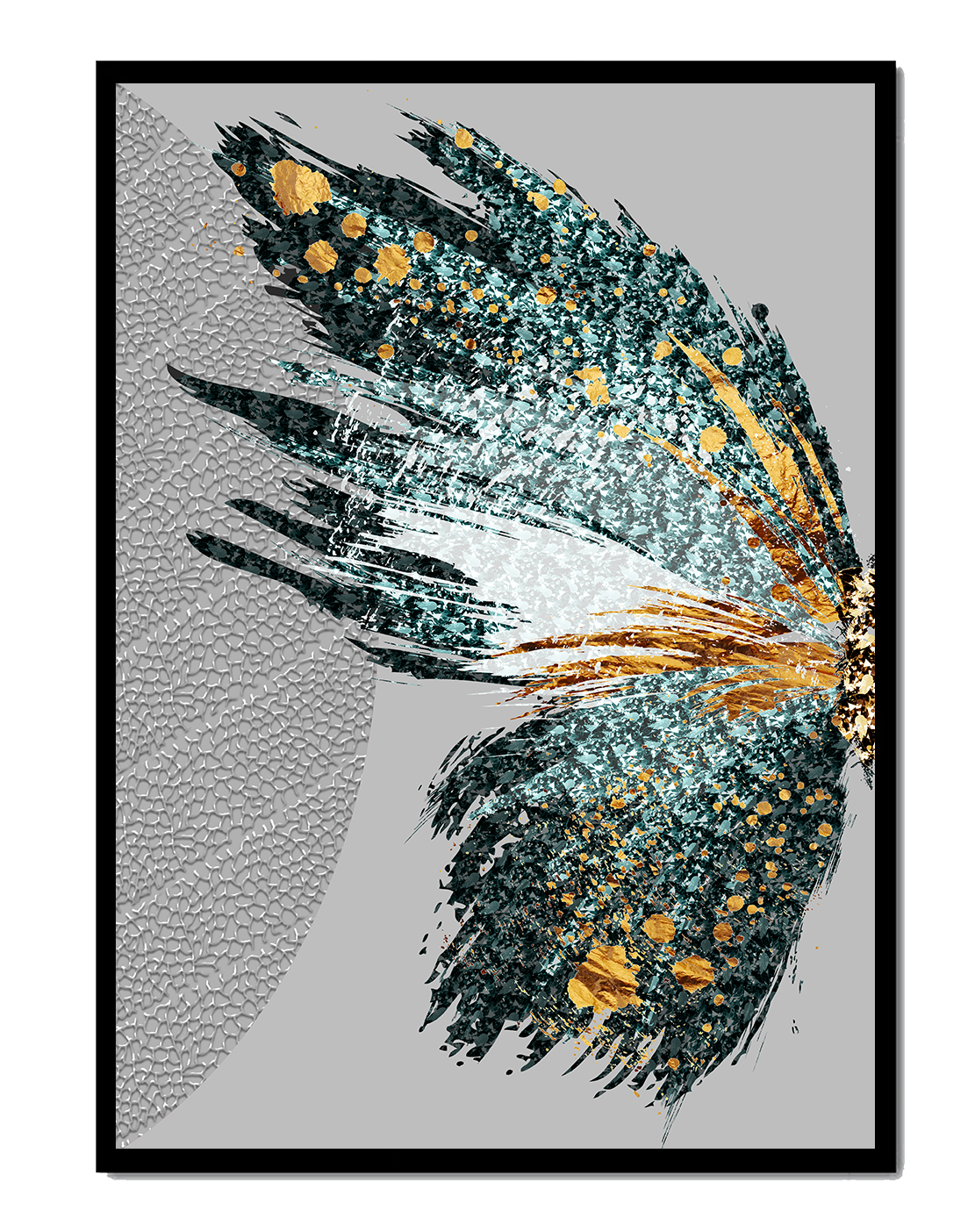 Alas abstractas texturizadas con detalles dorados
