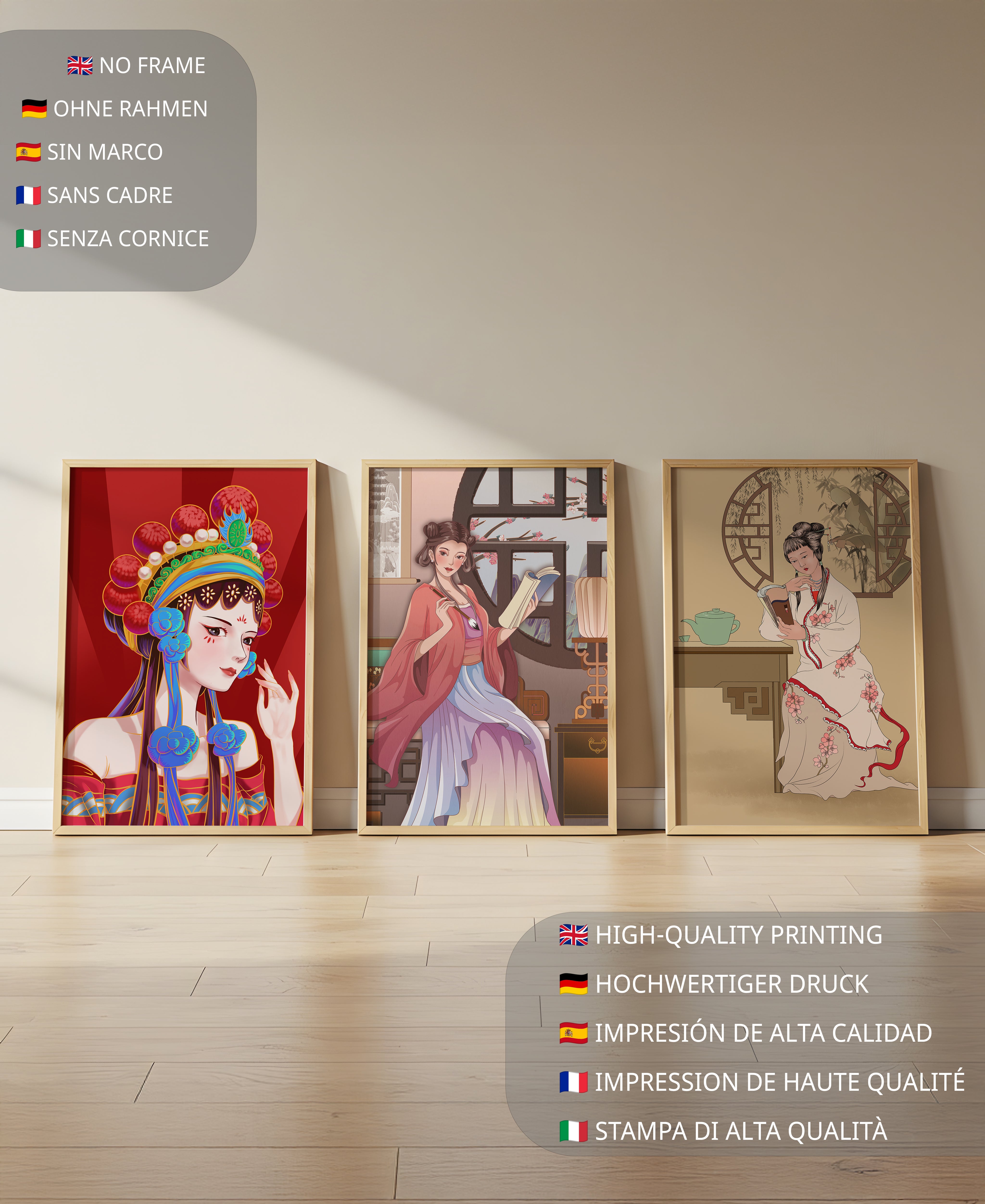 Art de femmes orientales au style traditionnel