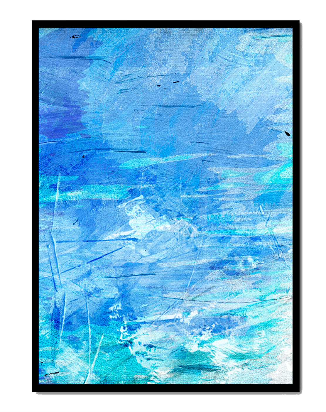 Abstract blue textured watercolor background