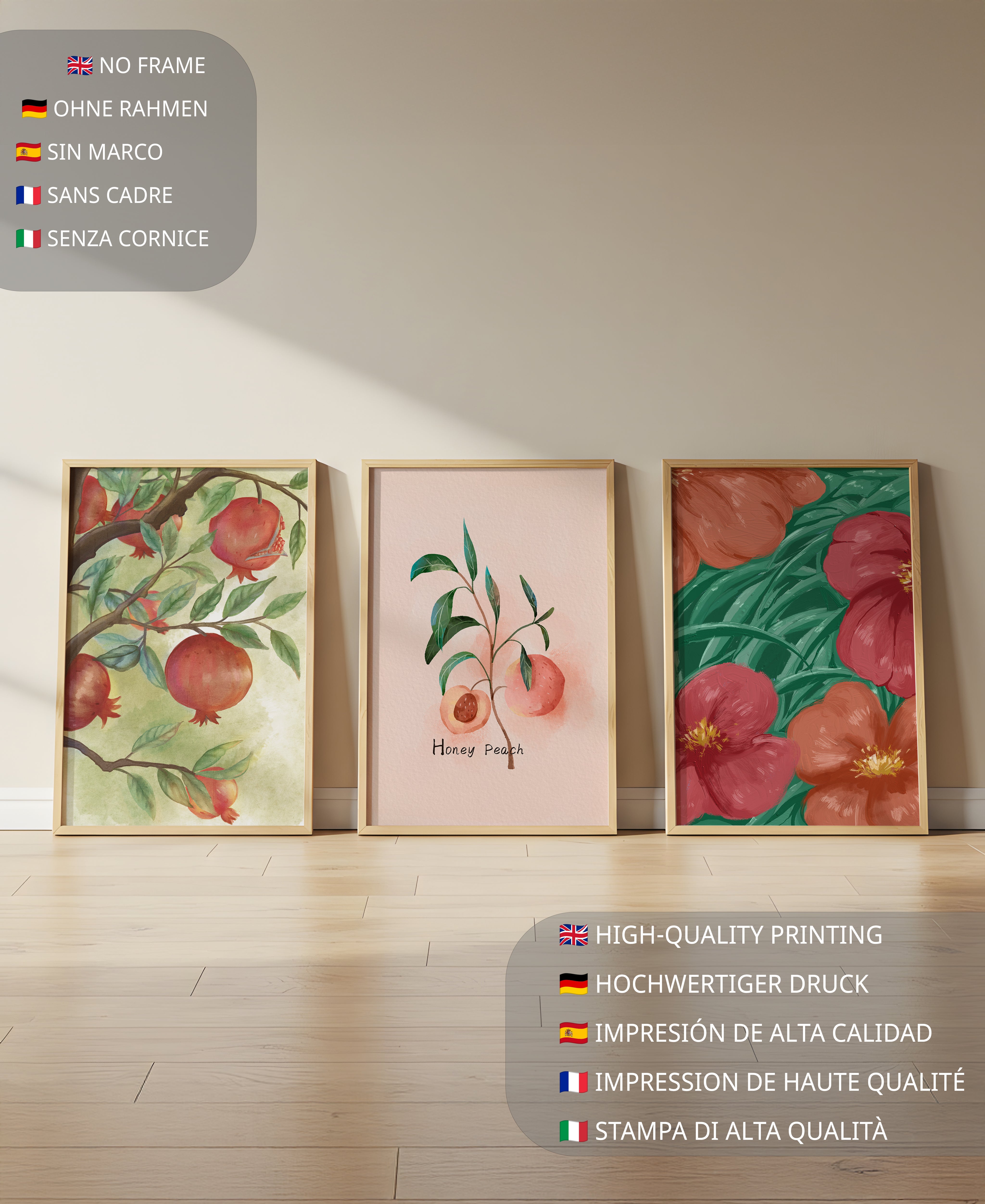 Arte de Estilo Botánico para Decoración de Interiores