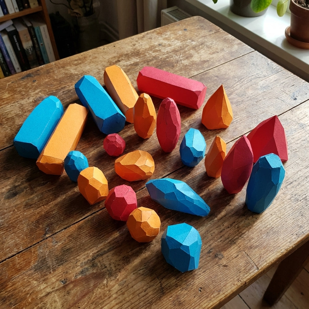 Ciervo pequeño 3D, figura de papel poligonal para ensamblar 42x32x11 – Manualidad DIY, ciervo de cartón escultórico para decoración de pared moderna