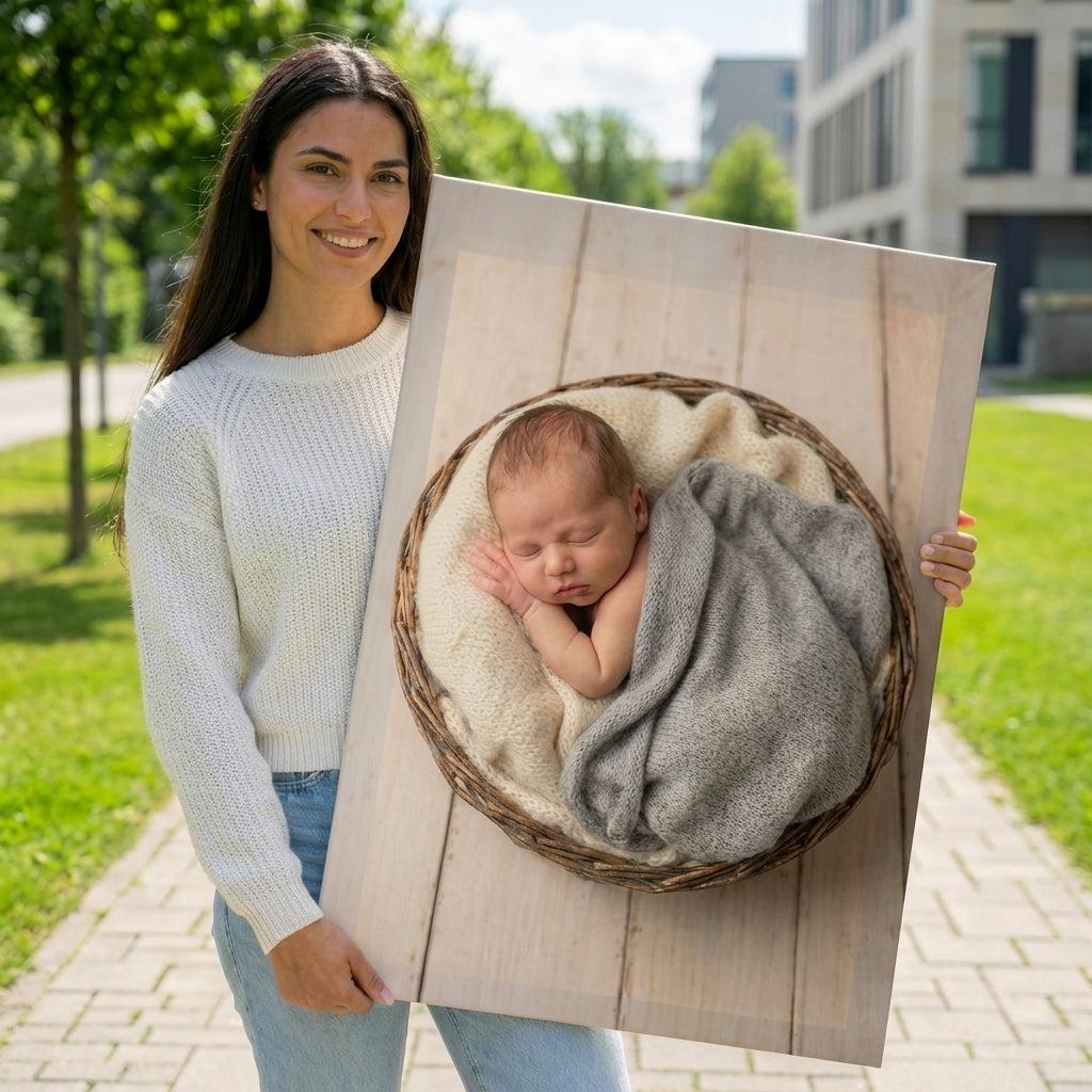 Cuadros personalizados de fotos de niños en lienzo – premium