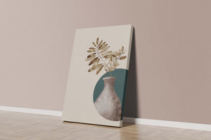 Elegant Botanical Illustration With Mandala Vase - Mi tienda