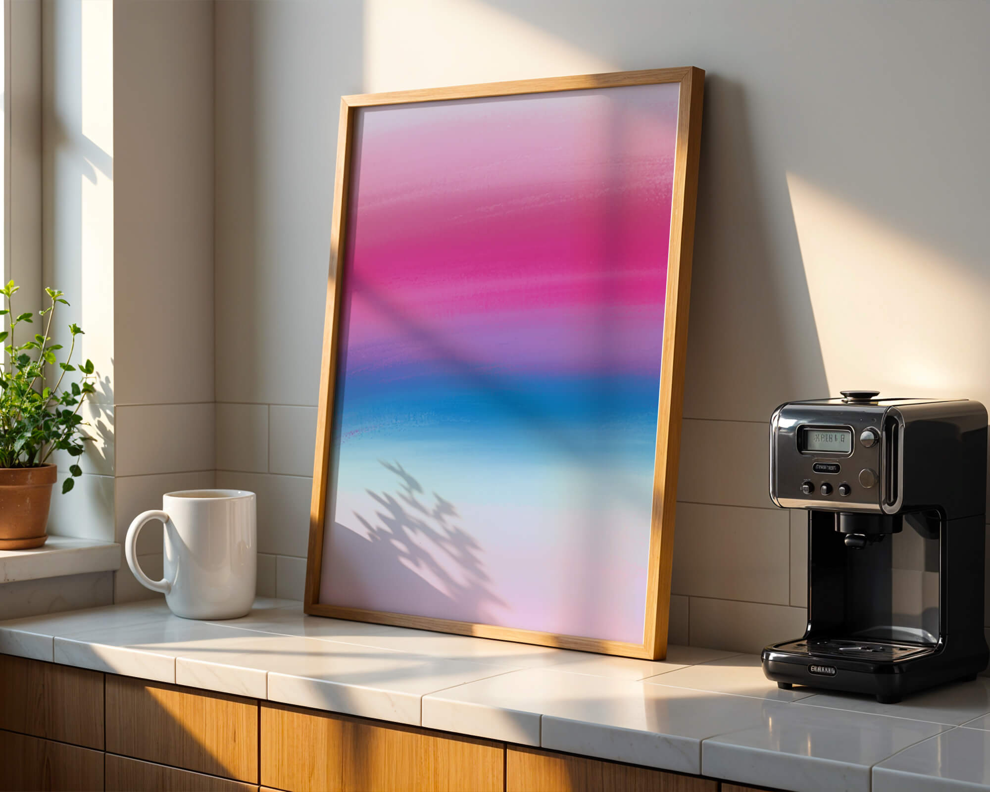 Vibrant Gradient with Pink and Blue Hues