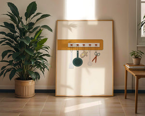 Kitchen Utensils Hanging on a Wall with Heart Hooks - Mi tienda