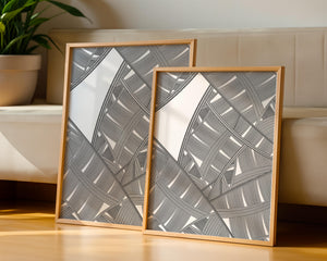 Detailed Abstract Geometric Pattern with Interwoven Stripes - Mi tienda