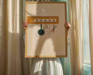 Kitchen Utensils Hanging on a Wall with Heart Hooks - Mi tienda