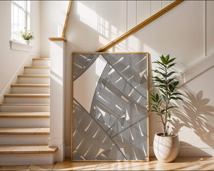 Detailed Abstract Geometric Pattern with Interwoven Stripes - Mi tienda