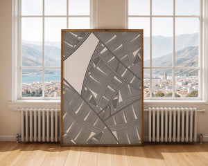 Detailed Abstract Geometric Pattern with Interwoven Stripes - Mi tienda