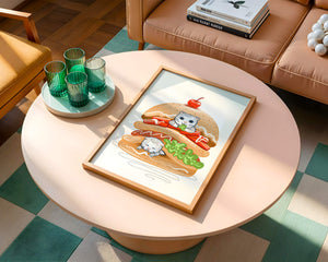 Playful Cats in a Burger with Tomato and Lettuce Topped with a Cherry - Mi tienda