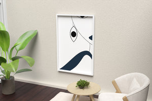 Abstract Minimalist Art with Geometric Shapes and Earring Detail - Mi tienda