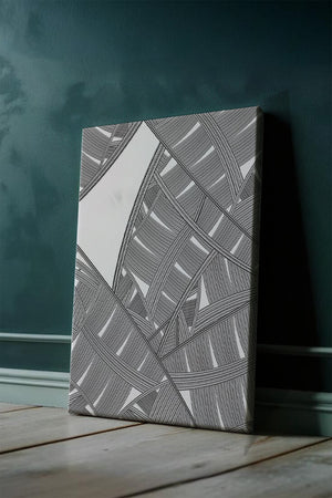 Detailed Abstract Geometric Pattern with Interwoven Stripes - Mi tienda