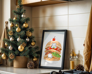 Playful Cats in a Burger with Tomato and Lettuce Topped with a Cherry - Mi tienda
