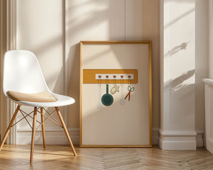 Kitchen Utensils Hanging on a Wall with Heart Hooks - Mi tienda