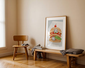 Playful Cats in a Burger with Tomato and Lettuce Topped with a Cherry - Mi tienda