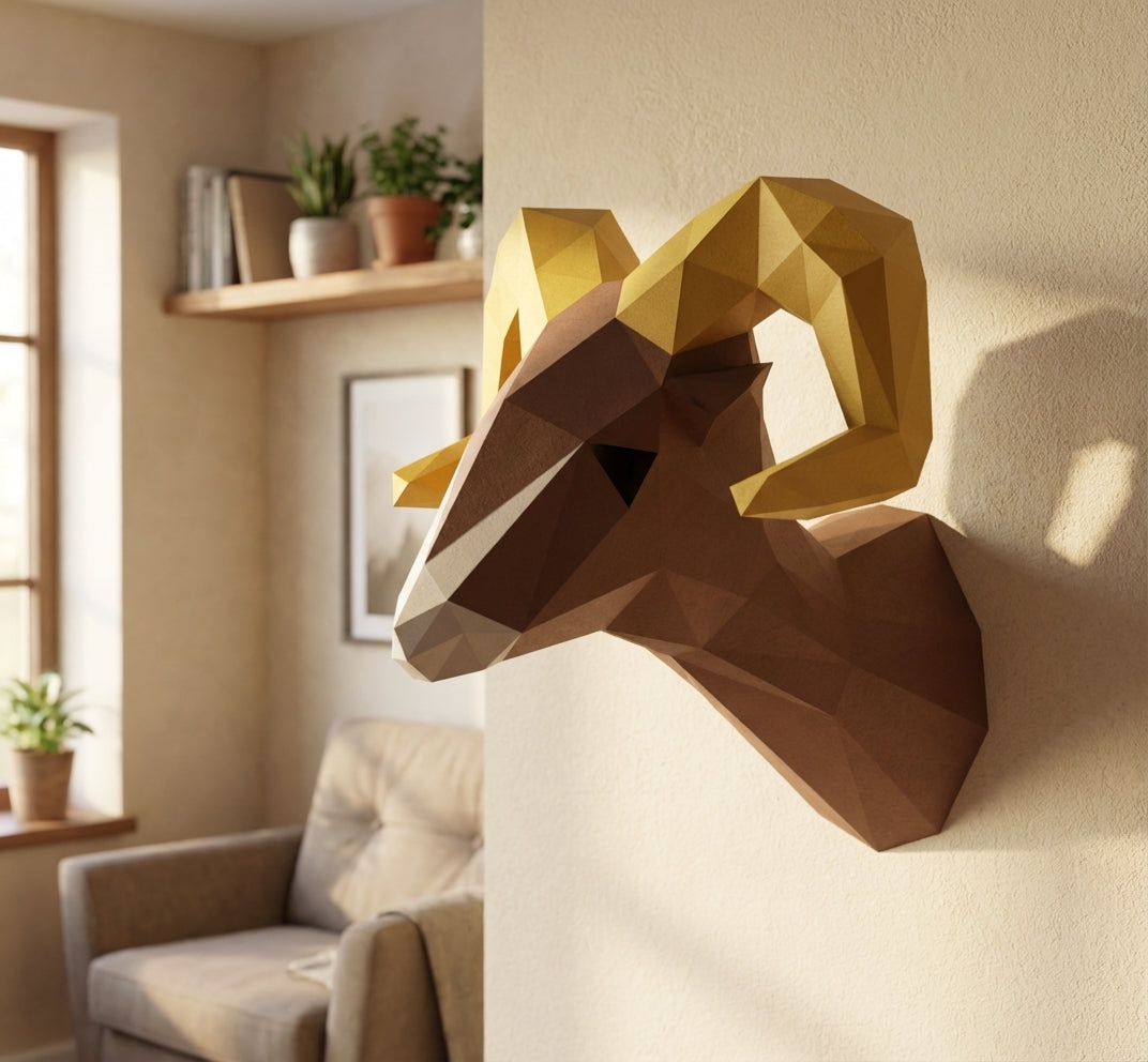 Astronauta pequeño en cohete 3D, figura de papel poligonal para manualidades, 42x32x11 – Manualidad DIY, escultura geométrica moderna para decoración de pared