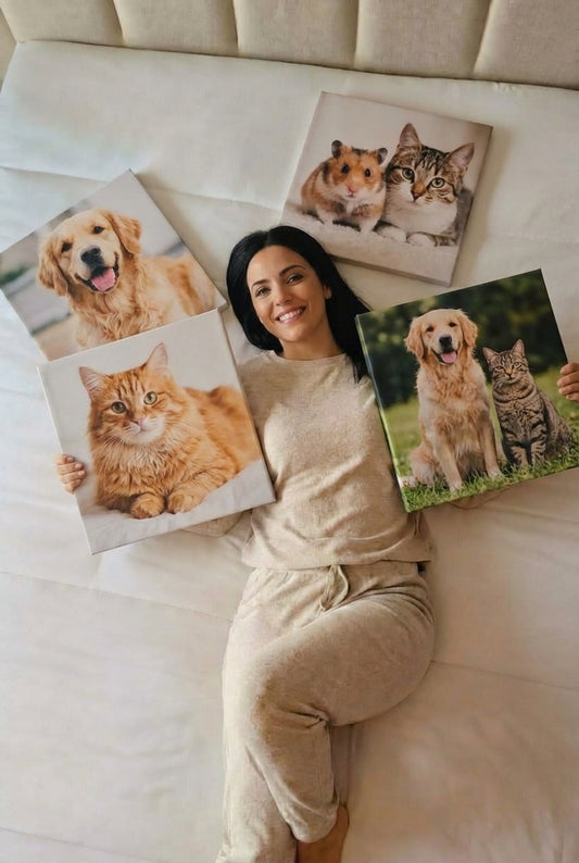 Cuadros personalizados de fotos de mascotas en lienzo