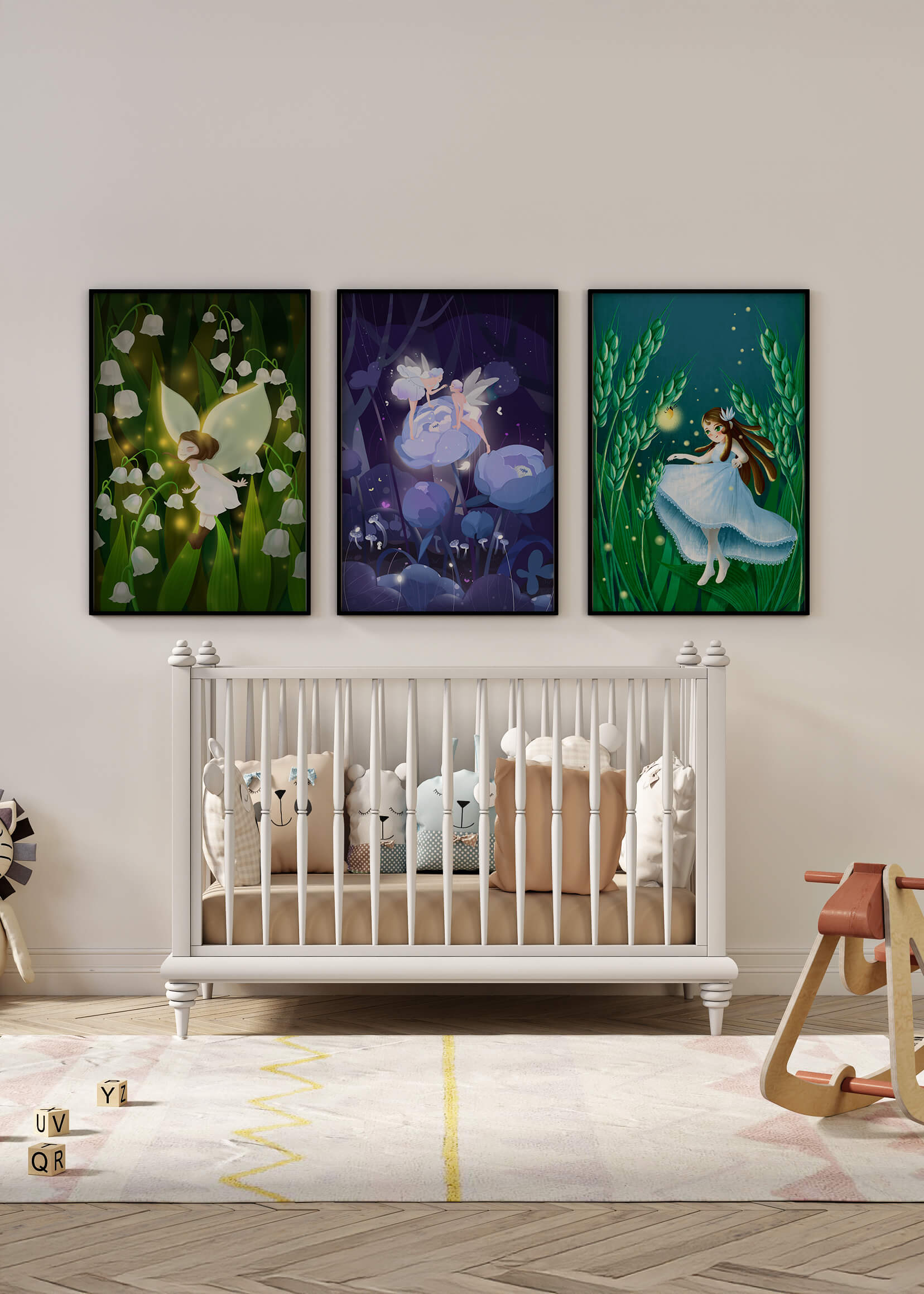 Ilustraciones de Hadas en un Decorativo Estilo Infantil