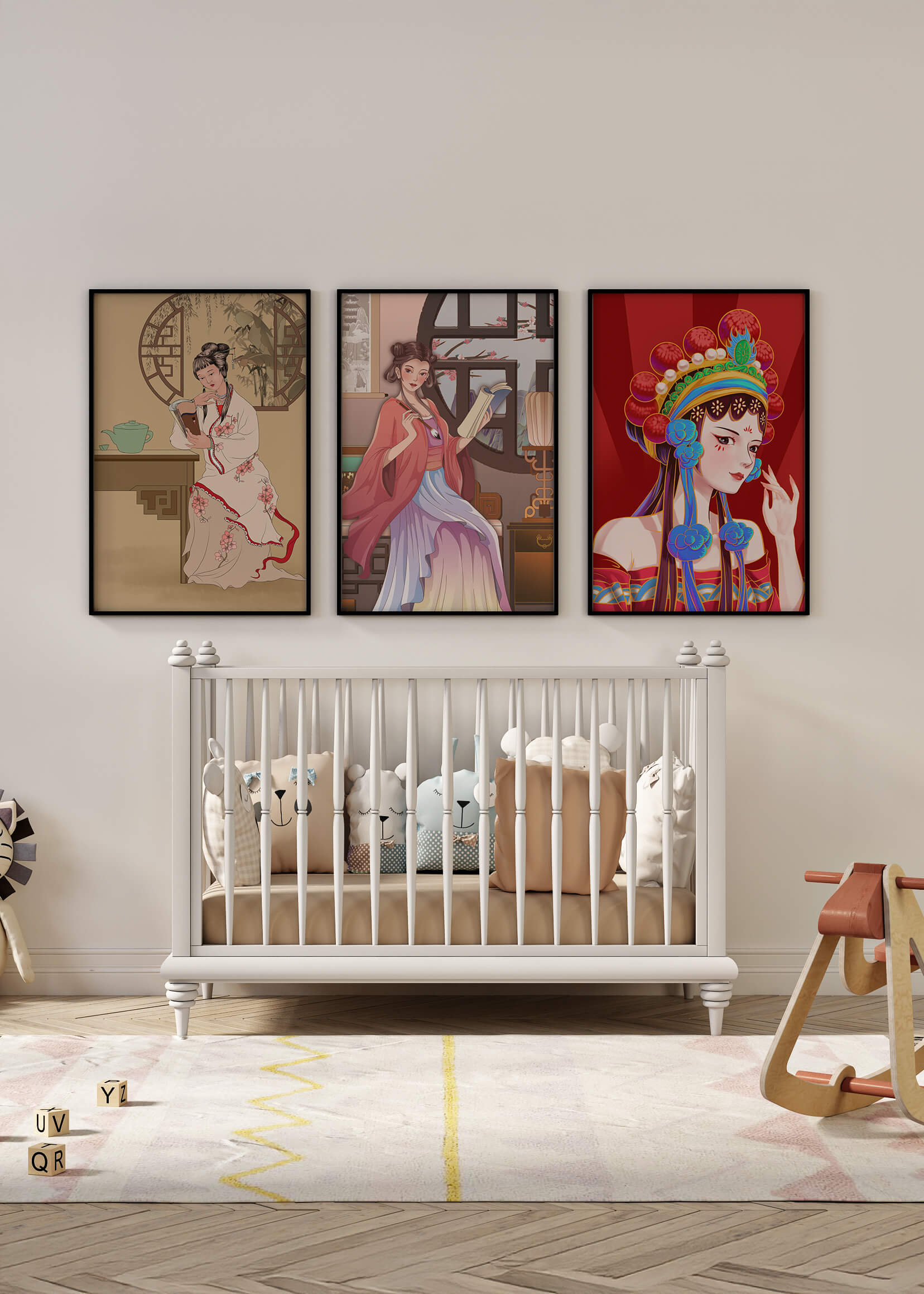 Art de femmes orientales au style traditionnel