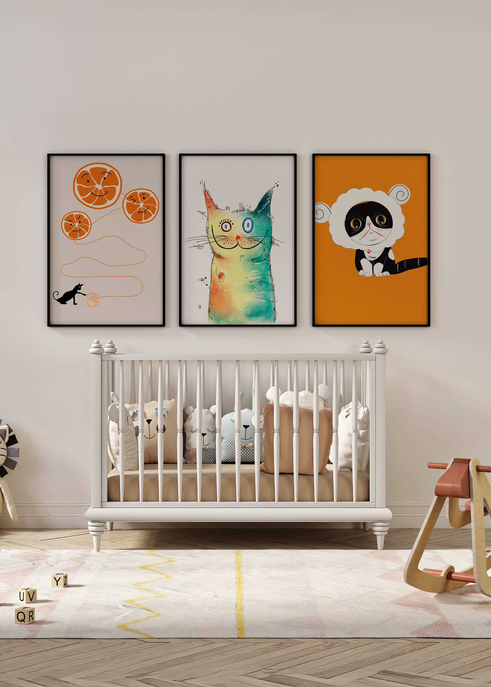 Ensemble d’impressions artistiques diverses et colorées