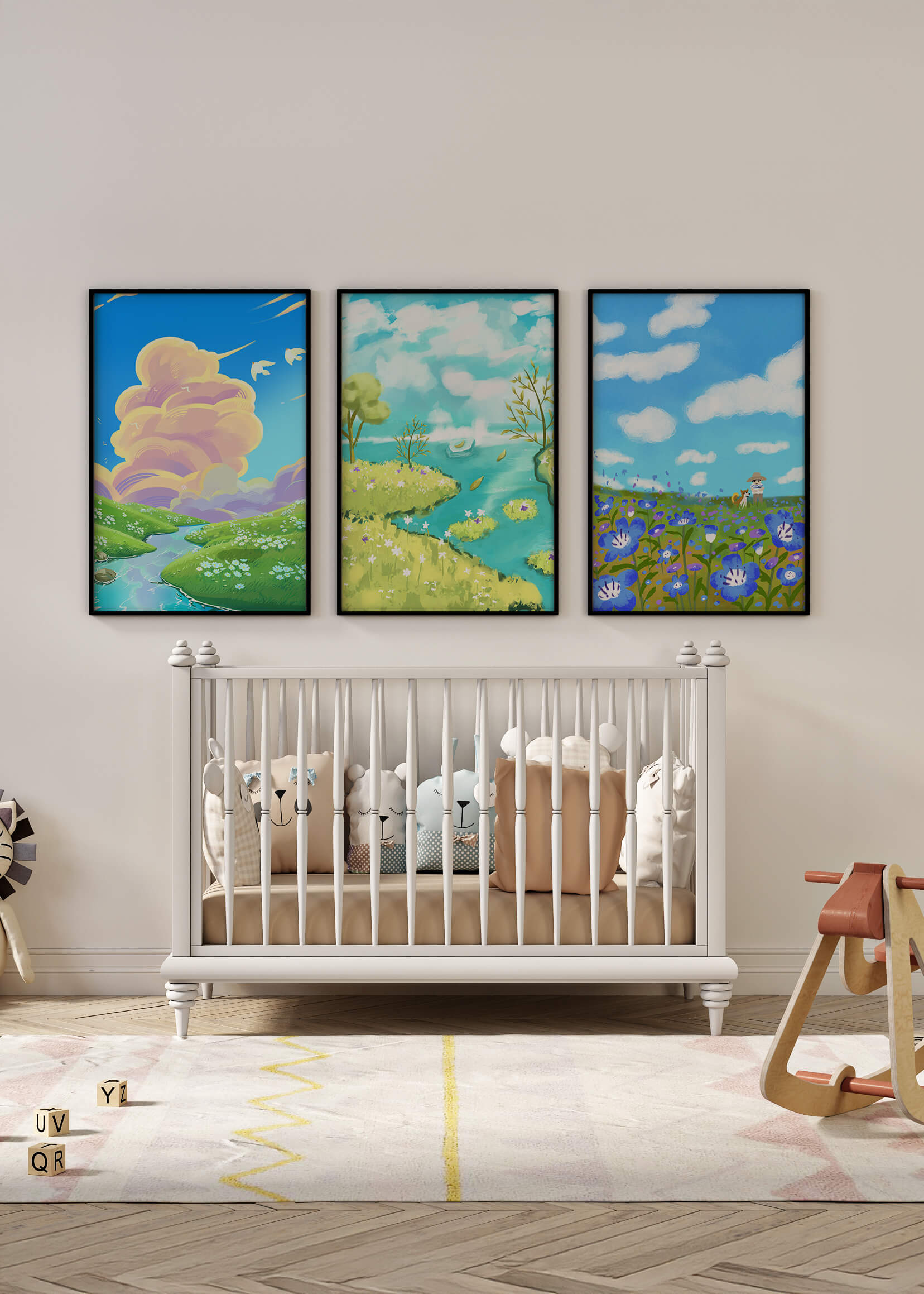 Impresiones Artísticas de Paisajes Naturales en Interiores Modernos