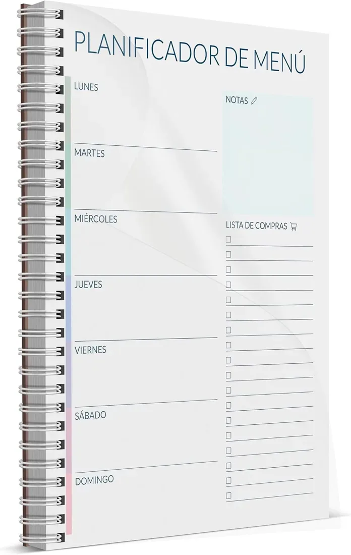 Weekly menu planner A4