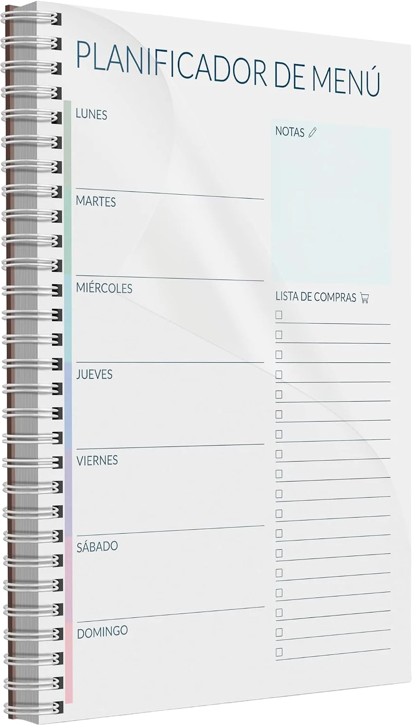 Weekly menu planner A4