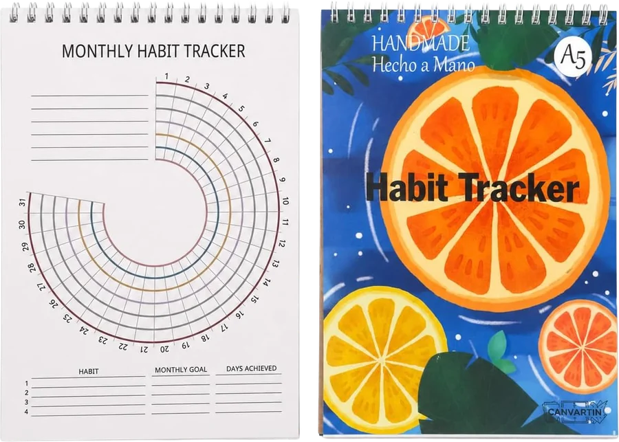 Circular habit tracker A5 (English)