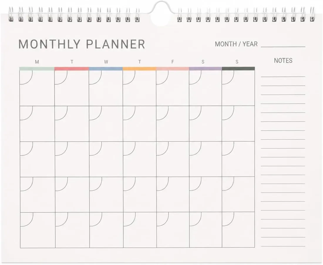 Monthly wall calendar A4