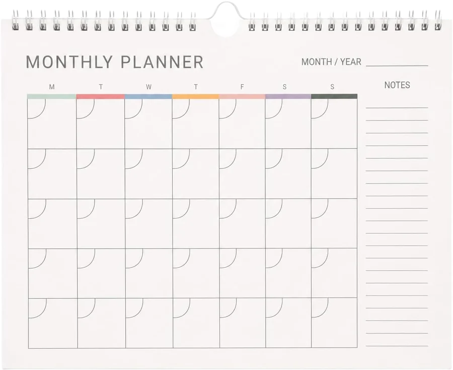 Monthly wall calendar A4