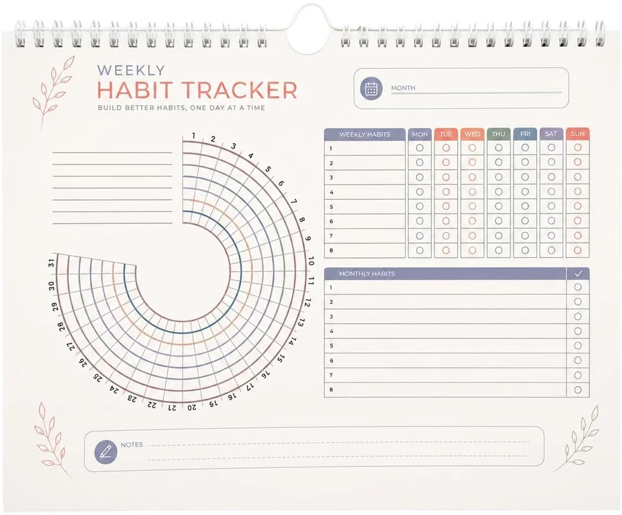 Hobby tracker wall calendar (English)