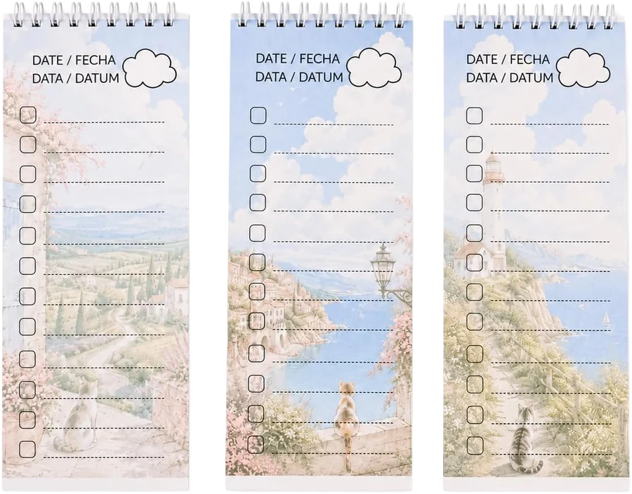 Cat notepads, set of 3