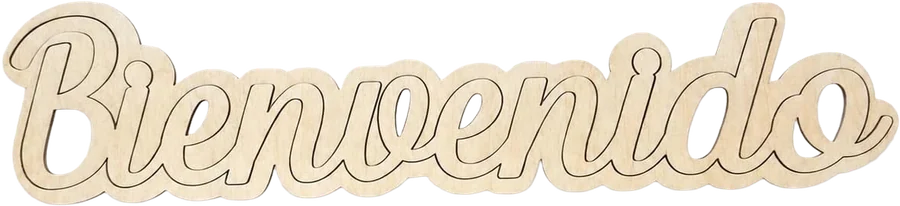 Wooden sign «Bienvenido»