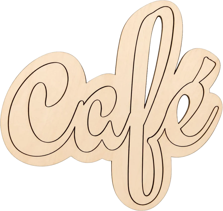 Wooden sign «Café»