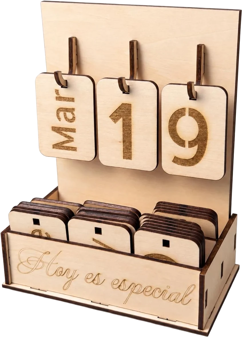 Wooden perpetual calendar