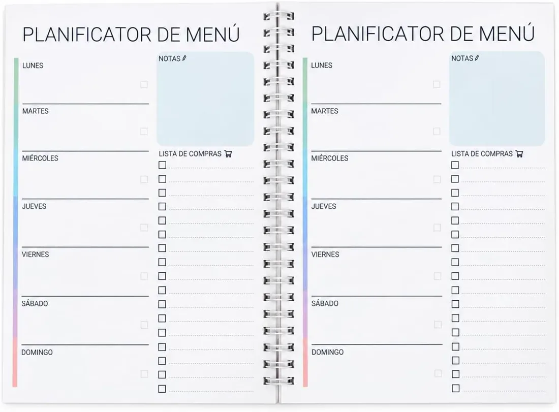 Weekly menu pad, 52 sheets