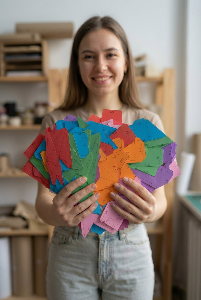 Figura decorativa: búho poligonal de papel con alas desplegadas 75x36x35, manualidades 3D para montar — PaperCraft DIY