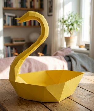 Ciervo pequeño 3D, figura de papel poligonal para ensamblar 42x32x11 – Manualidad DIY, ciervo de cartón escultórico para decoración de pared moderna