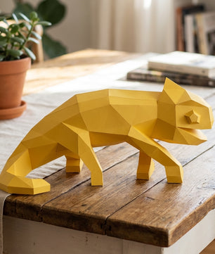 Chameleon Paper Sculpture - 34cm Large Lizard Decor - Low Poly Geometric Animal - 3D Papercraft Art - Modern Office Desk Decor - Reptile Gift - Mi tienda