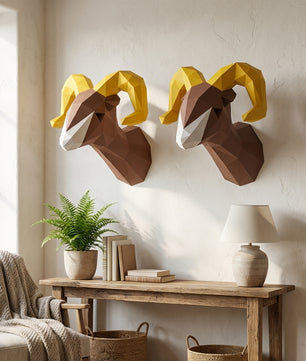 Astronauta pequeño en cohete 3D, figura de papel poligonal para manualidades, 42x32x11 – Manualidad DIY, escultura geométrica moderna para decoración de pared