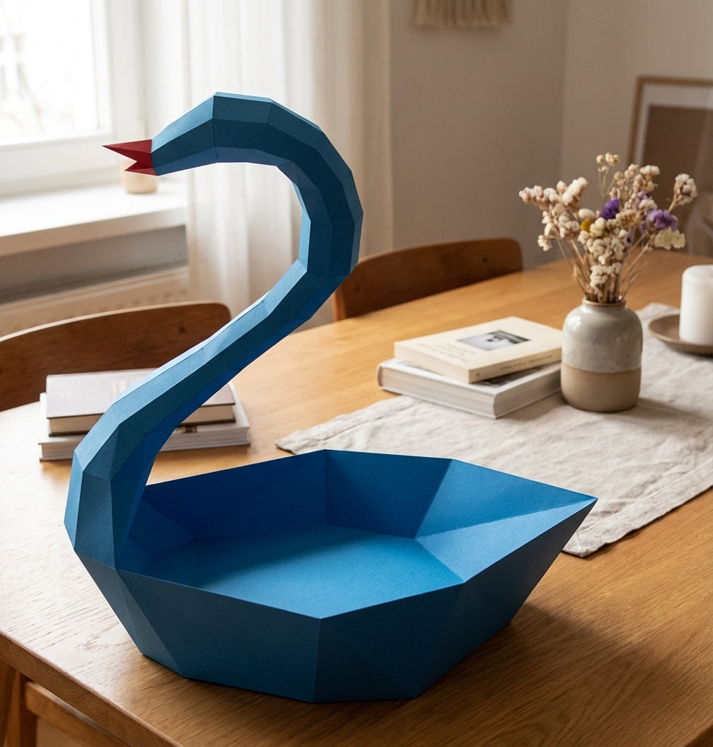 Ciervo pequeño 3D, figura de papel poligonal para ensamblar 42x32x11 – Manualidad DIY, ciervo de cartón escultórico para decoración de pared moderna