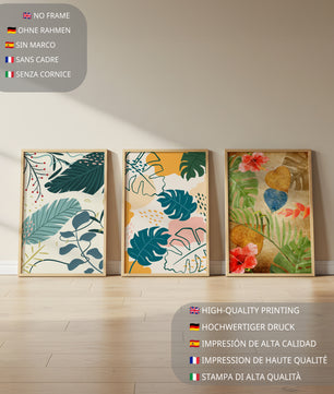 Mur avec ensembles d’art botanique moderne