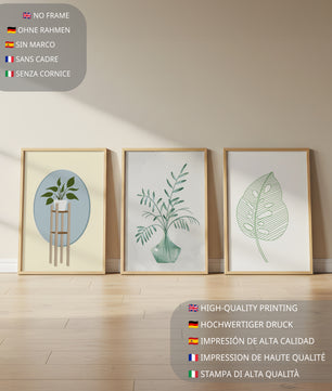 Images florales dans des cadres en bois sans cadre