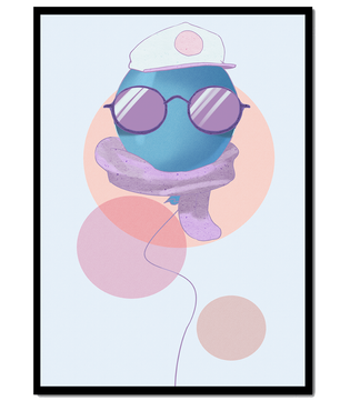 Colorful Balloon with Glasses in Modern Abstract Art - Mi tienda