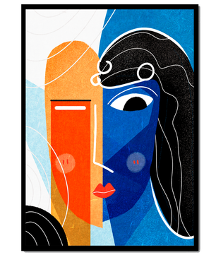 Abstract Expressionist Portrait with Bold Colors - Mi tienda