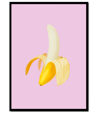 Open banana with purple background for vibrant decoration