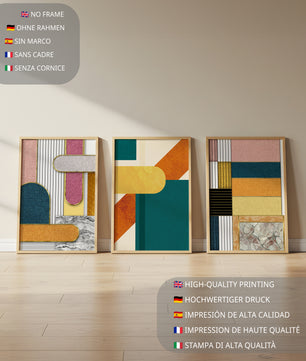 Tableaux abstraits modernes avec design géométrique